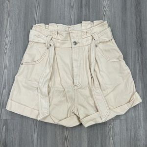 Free People Cream Shorts